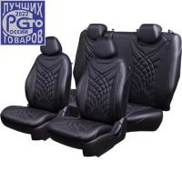 Чехлы Премиум Экокожа Байрон Президент|Жук на Skoda Yeti 2009-2018 г.в.