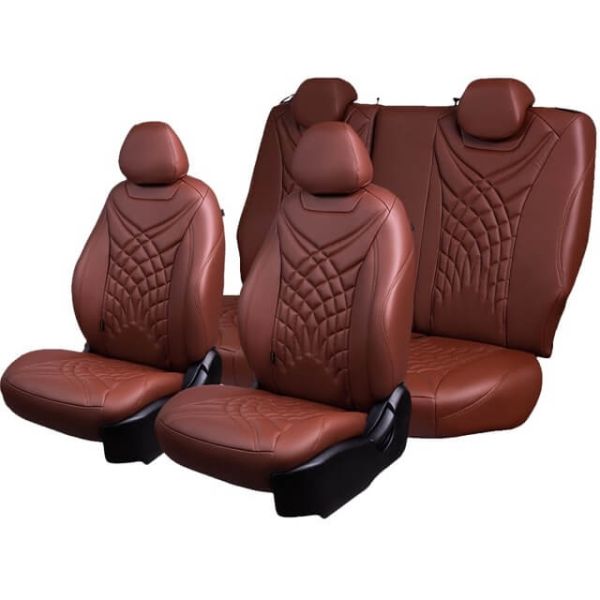 Чехлы Премиум Экокожа Байрон Президент|Жук на Skoda Yeti 2009-2018 г.в.