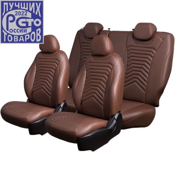 Чехлы Премиум Экокожа Байрон Президент|Жук на Skoda Yeti 2009-2018 г.в.